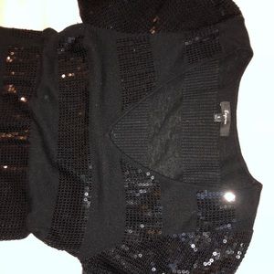 Express black and sparkle shirt